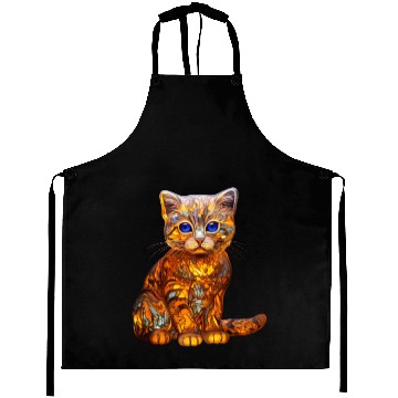 Discover Stained Glass Scottish Fold kitten Aprons