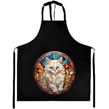 Discover Ragdoll kitten in stained glass Aprons