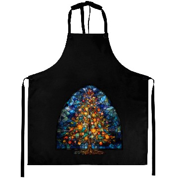 Discover Stained Glass Christmas Tree Aprons