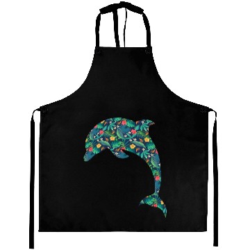 Discover Dolphin Tropical Flower Floral Aprons