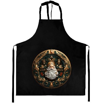 Discover 3D christmas sticker circle symmetrical Aprons
