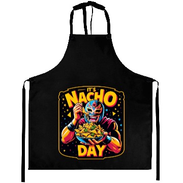 Discover Mexican Wrestling Wrestler Lucha Libre Nacho Aprons