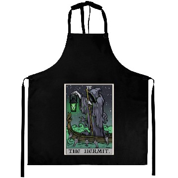 Discover The Hermit Tarot Card Gothic Halloween Grim Reaper Aprons