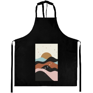 Discover Boho Mountains Moon and Stars Aprons