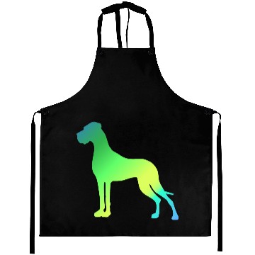 Discover Green Yellow Great Dane Aprons