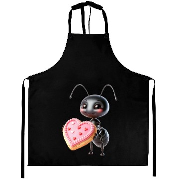 Discover Ant With Heart Cookie Valentine's Day Greeting Aprons