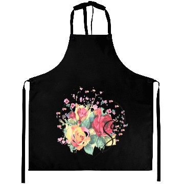 Discover Letter S Monogram Floral Roses Heart Aprons