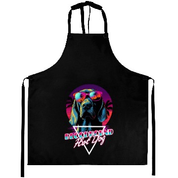Discover Retro Wave Bloodhound Hot Dog Aprons