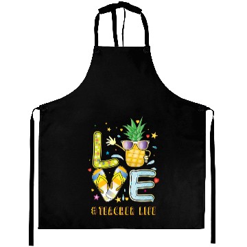 Discover Teacher Life Pineapple Sunglasses Flip Flop Aprons