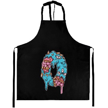 Discover Halloween Zombie Brain 0 Number Funny Halloween Aprons