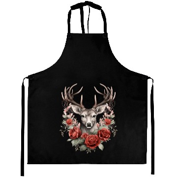 Discover Gothic Deer Forest Animals Roses Aprons