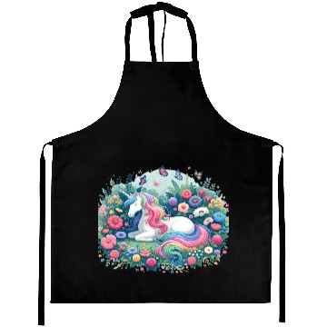 Discover Botanist Unicorn in a Magical Garden Aprons
