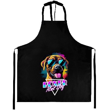 Discover Retro Wave Boxer Hot Dog Aprons
