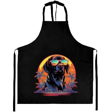 Discover Retro Wave Foxhound Dog Aprons
