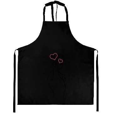 Discover K-Pop Hand Symbol He K-Drama Korean Pop Music Fan Aprons