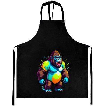 Discover Cartoonish Gorilla Aprons