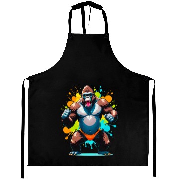 Discover Cartoonish Gorilla Aprons