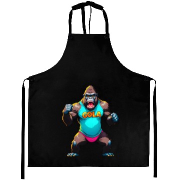 Discover Cartoonish Gorilla Aprons