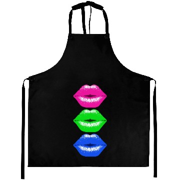 Discover 3 Kissing Lips Neon Colors Aprons