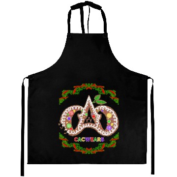Discover Christmas Bakery Gingerbread Cookie Pastry Logo Aprons