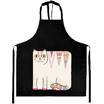 Discover White Loaf Cat Aprons