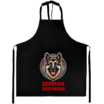 Discover i love my german shepherd Aprons