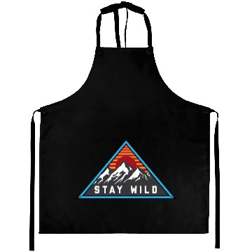 Discover Stay Wild Mountain Design - Embrace Adventure Aprons