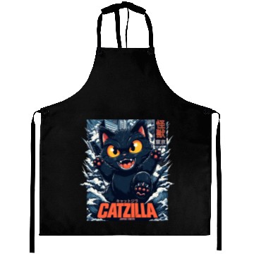 Discover Kaiju Catzilla in Japan Tokyo Aprons