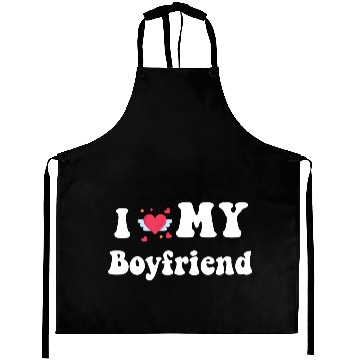 Discover I Love My Boyfriend Aprons