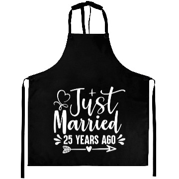 Discover Just Married 25 Years Ago 25Th Wedding Anniversary Aprons