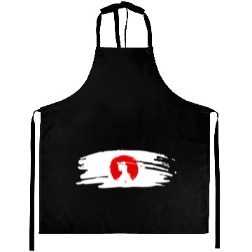 Discover Samurai Spirit Japan Flag Aprons