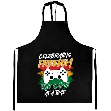 Discover Controller Celebrating Freedom One Game at a Time Aprons
