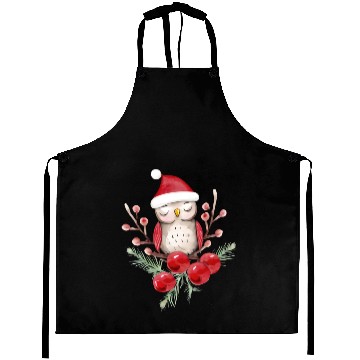 Discover Santa Owl Christmas Santa Hat Aprons