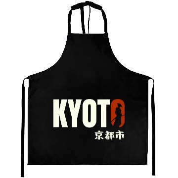Discover Kyoto Typography Aprons - Urban Statement