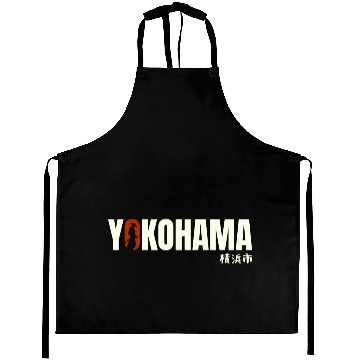 Discover Yokohama Typography Aprons - Urban Statement