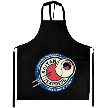 Discover Saiyan Parody Logo Funny Destroy Galaxy Express Aprons