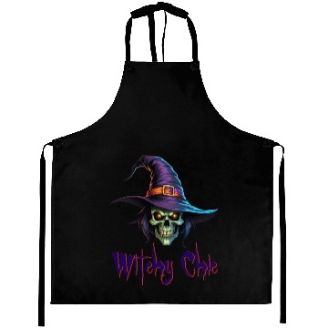 Discover Halloween witch hat Aprons Design