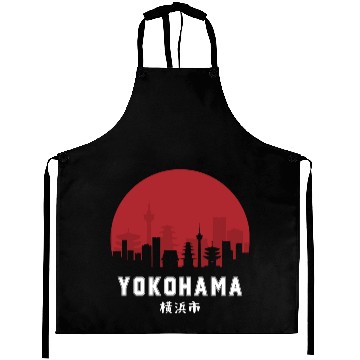 Discover Yokohama Typography Aprons - Urban Statement