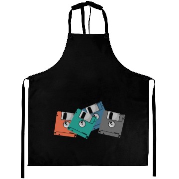 Discover colorful Floppy Disks Retro Memory Module Data Car Aprons
