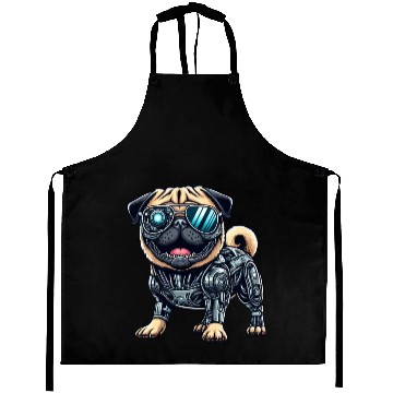 Discover Pug Cyborg - Bionic Robot Dog Aprons
