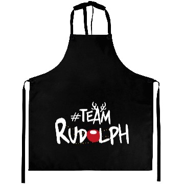 Discover Team Rudolph Funny Christmas Reindeer Lover Meme Aprons