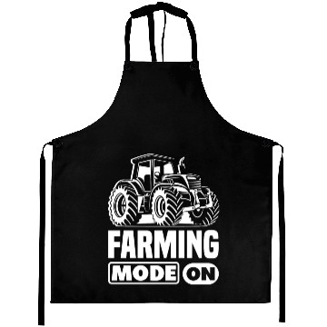 Discover Farming Mode On Tractor Funny Farmer Gift Aprons