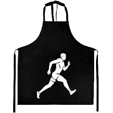 Discover Silhouette Running Man Aprons