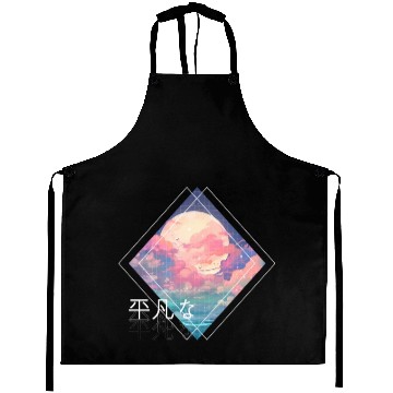 Discover Sky Full Moon Clouds Kawaii Lofi Japanese Anime Ae Aprons