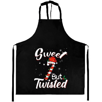 Discover Sweet But Twisted Funny Christmas Candy Cane Xmas Aprons