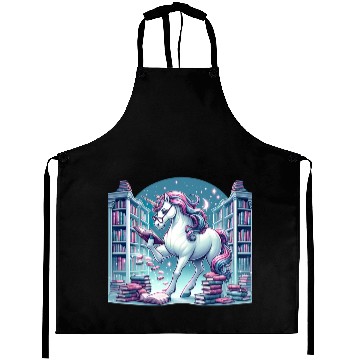 Discover Unicorn Librarian in Enchanted Library Aprons