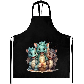 Discover Adorable dragon friends each with its uniq Aprons