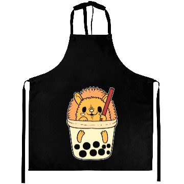 Discover Boba Tea Hedgehog Pet Lover Gift Aprons
