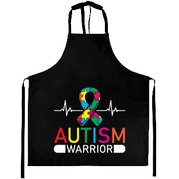 Discover Autism Warrior Autistic Ninja Spectrum Asperger Aprons