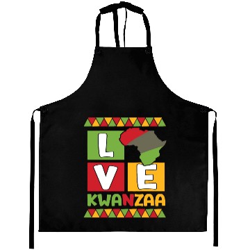 Discover Happy Kwanzaa Vibes Black Heritage Holiday Aprons